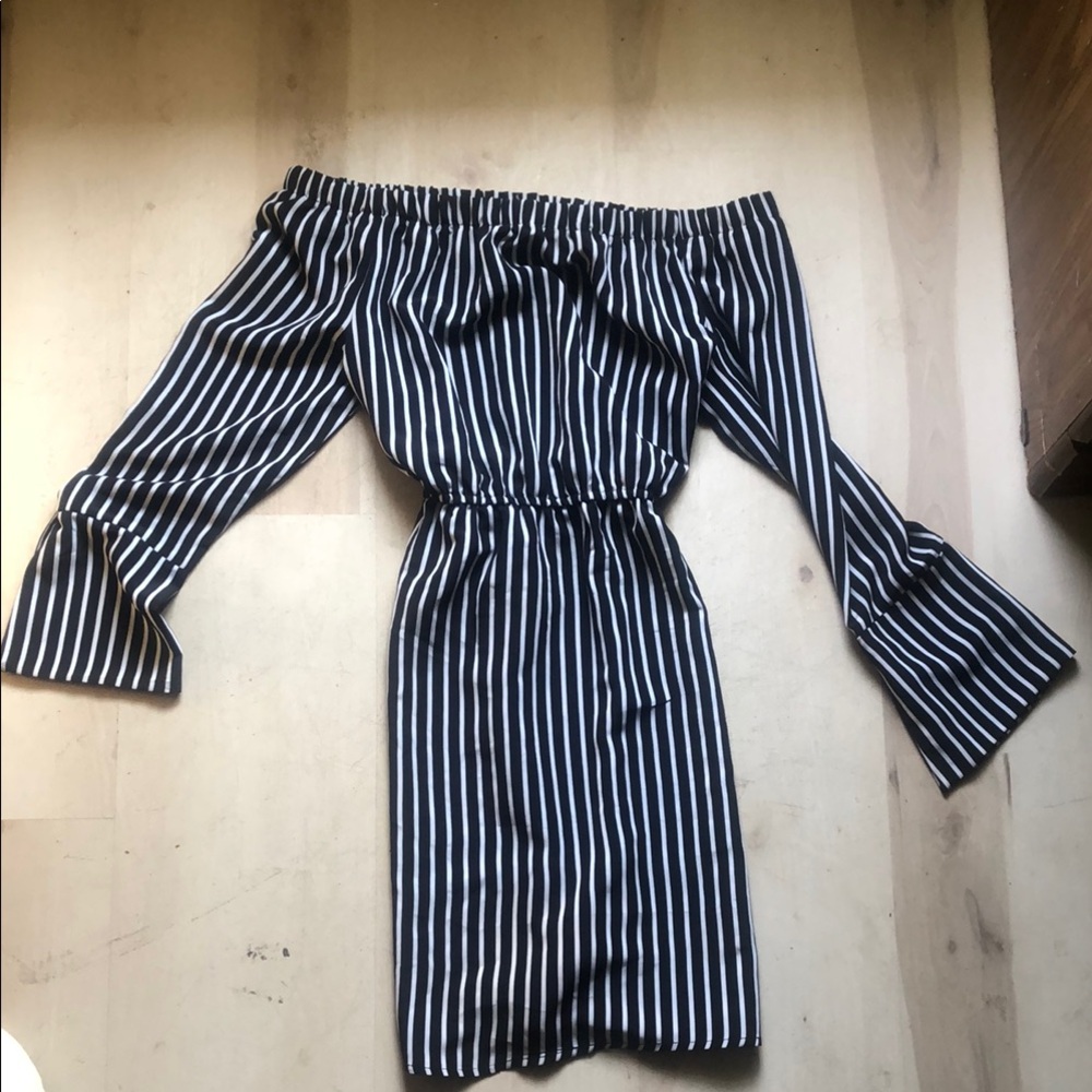 Urban Heritage Black and White Striped Dress